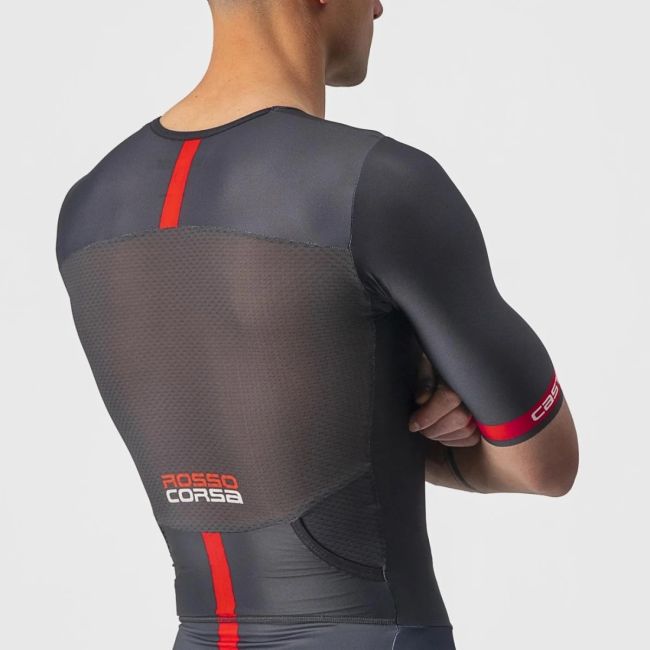 Castelli - costum trisuit triatlon pentru barbati, maneca scurta Free Sanremo SS Suit - negru