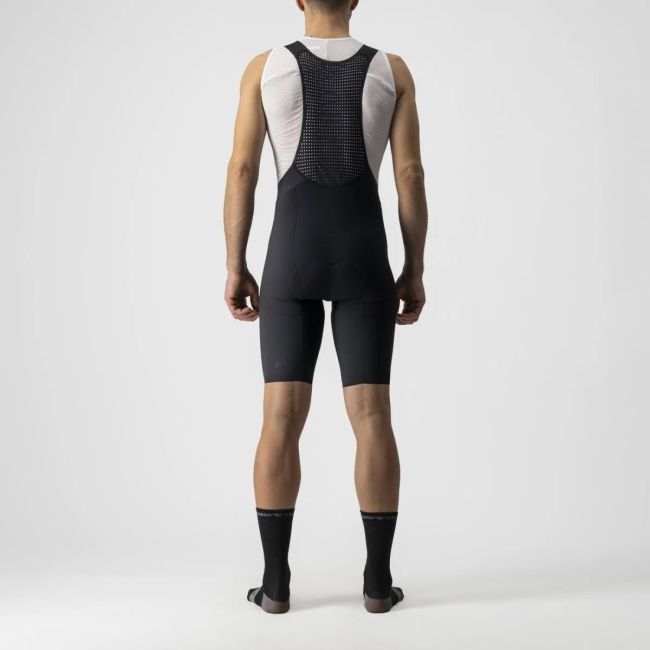 Castelli - pantaloni ciclism scurti cu bretele Premio Black Bibshort - negru
