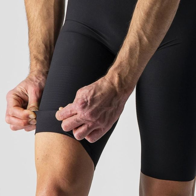 Castelli - pantaloni ciclism scurti cu bretele Premio Black Bibshort - negru