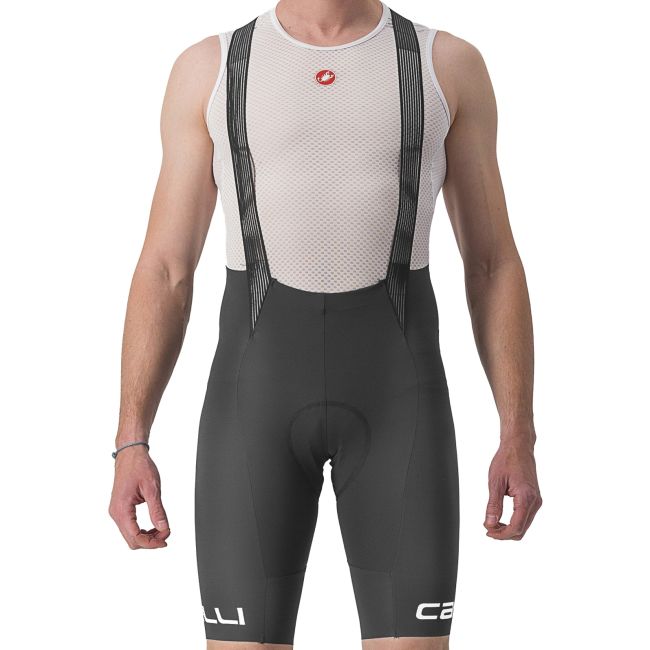 Castelli - pantaloni scurti ciclism barbati Free Aero RC Classic Bibshort - negru alb