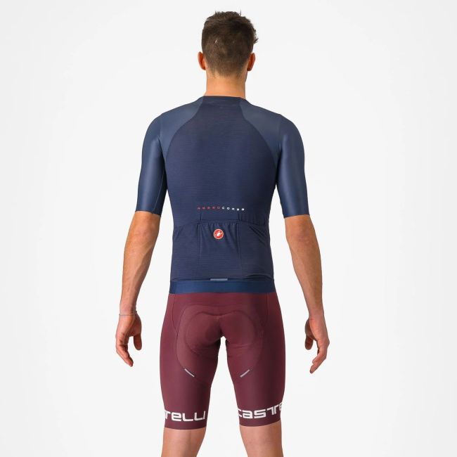 Castelli - pantaloni scurti ciclism barbati Free Aero RC Classic Bibshort - visiniu gri inchis