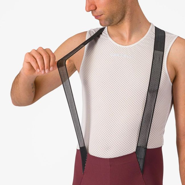 Castelli - pantaloni scurti ciclism barbati Free Aero RC Classic Bibshort - visiniu gri inchis
