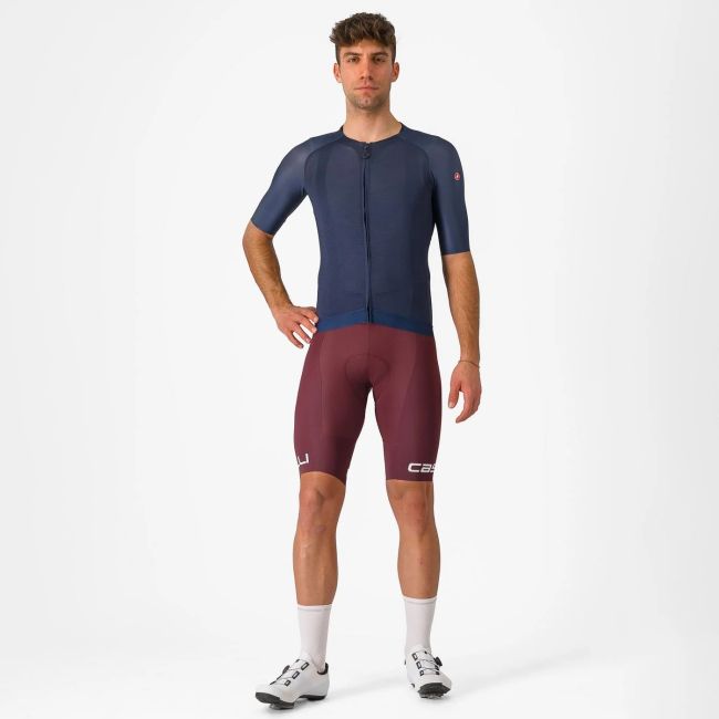 Castelli - pantaloni scurti ciclism barbati Free Aero RC Classic Bibshort - visiniu gri inchis