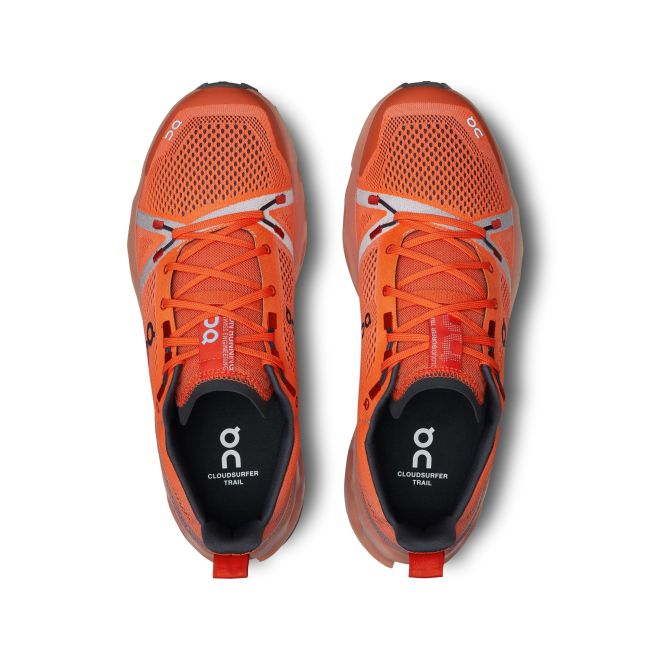 On - pantofi alergare trail - Cloudsurfer Trail - portocaliu roz Flame | Dustrose