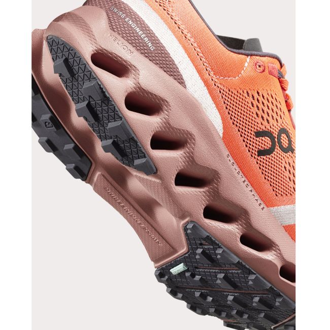 On - pantofi alergare trail - Cloudsurfer Trail - portocaliu roz Flame | Dustrose