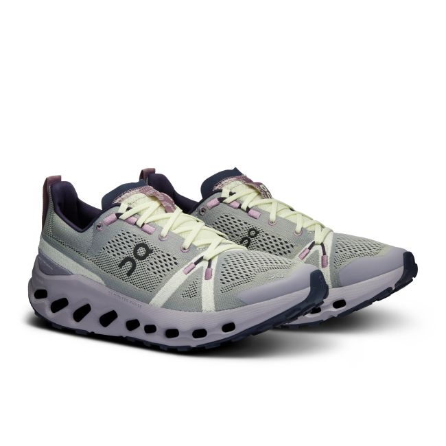 On - pantofi alergare trail - Cloudsurfer Trail W - mov gri deschis alb