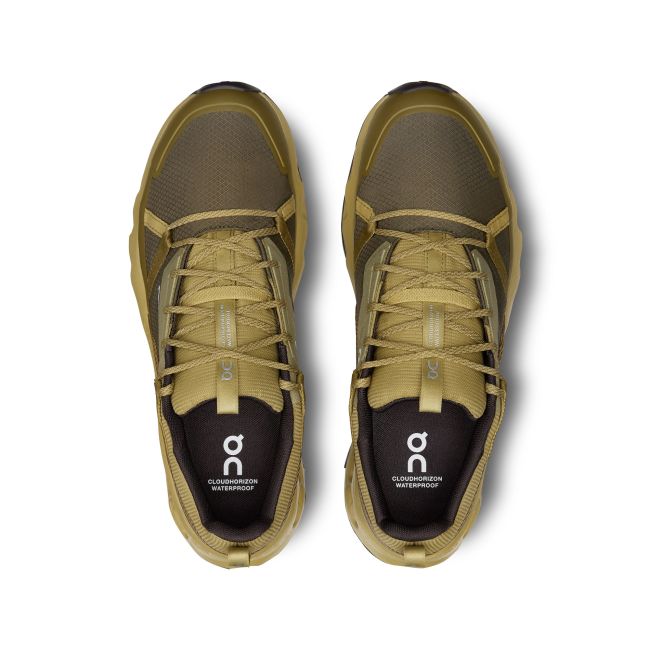 On Cloudhorizon Waterproof - pantofi alergare pentru barbati - verde inchis olive maro safari