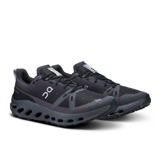 On Cloudsurfer Trail waterproof - pantofi alergare pentru barbati - negru eclipsa
