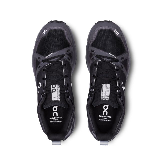On Cloudsurfer Trail waterproof - pantofi alergare pentru barbati - negru eclipsa