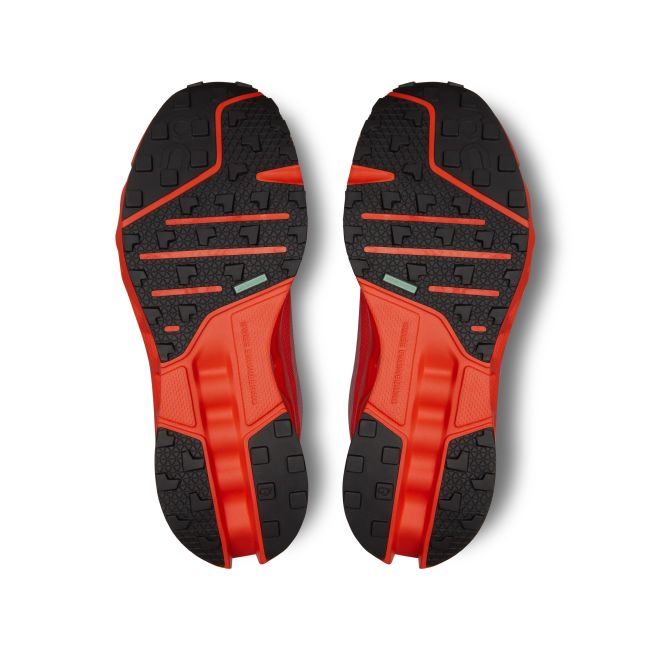 On Cloudsurfer Trail waterproof - pantofi alergare pentru femei - portocaliu flacara mov deschis