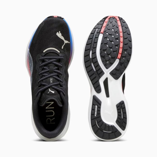 Puma - pantofi alergare pentru barbati Deviate Nitro 2 - negru alb albastru Ultra portocaliu oridee