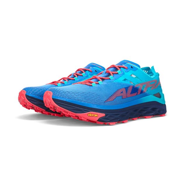 Altra - pantofi alergare montana pentru barbati Mont Blanc - albastru bleumarin portocaliu