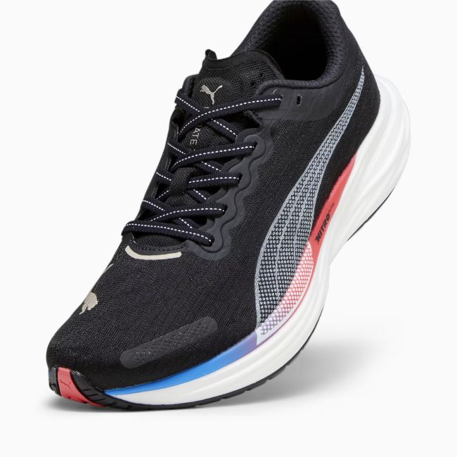 Puma - pantofi alergare pentru barbati Deviate Nitro 2 - negru alb albastru Ultra portocaliu oridee