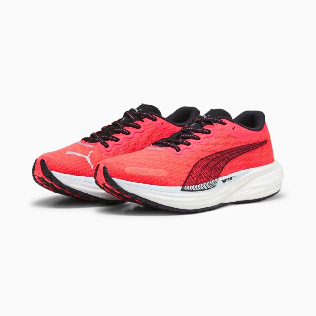 Puma - pantofi alergare pentru femei Deviate Nitro 2 - portocaliu Orhidee negru albastru artic