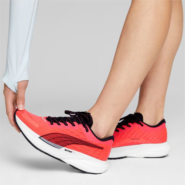 Puma - pantofi alergare pentru femei Deviate Nitro 2 - portocaliu Orhidee negru albastru artic