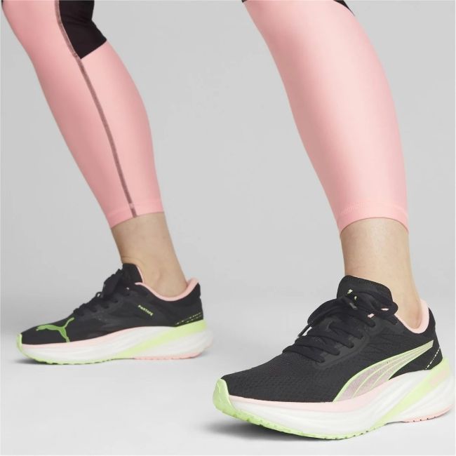 Puma - pantofi alergare pentru femei Magnify Nitro 2 Dream Rush shoes - negru coral alb verde deschis Speed