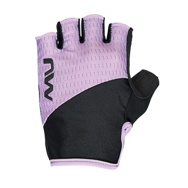 Northwave - manusi ciclism pentru femei degete scurte Fast short gloves - negru mov deschis lila