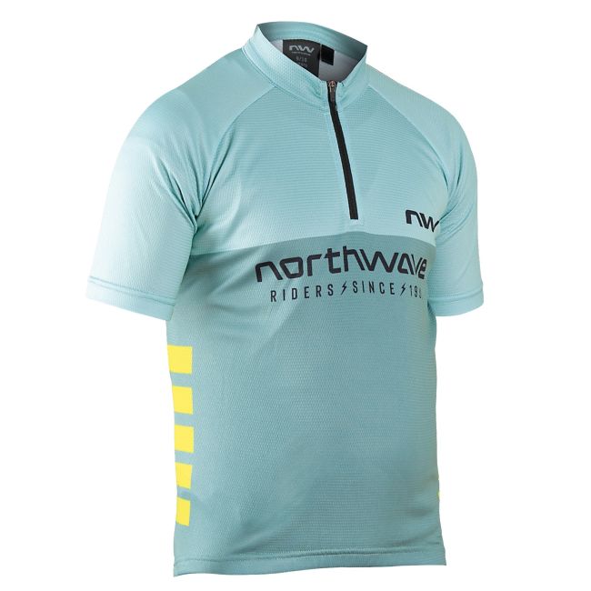 Northwave - tricou ciclism cu maneca scurta pentru copii Force evo Junior jersey - verde albastru surf