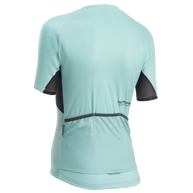 Northwave - tricou ciclism cu mânecă scurtă pentru femei Force Evo Women Jersey - albastru deschis surf negru