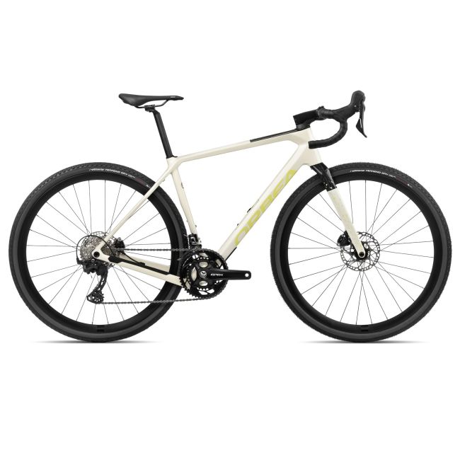 Orbea TERRA M30TEAM Ivory White - Spicy Lime (Gloss) - măsura M - bicicletă gravel