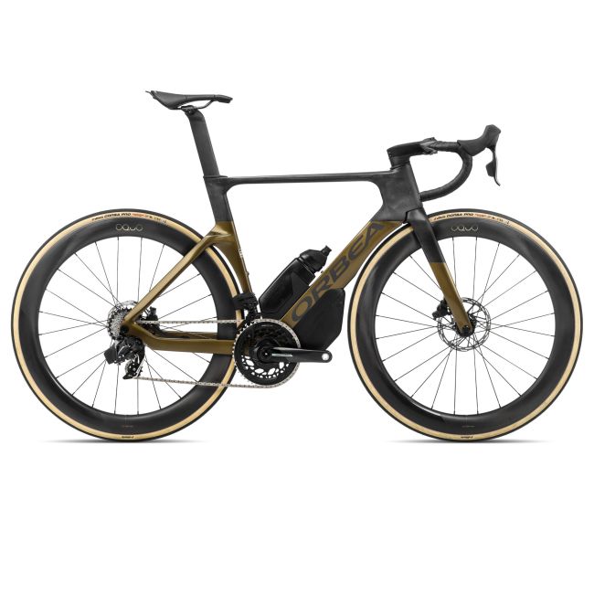 Orbea ORCA AERO M21eLTD Olive Green (Gloss) - Carbon Raw (Matt) - măsura 49 - bicicletă șosea racing aero