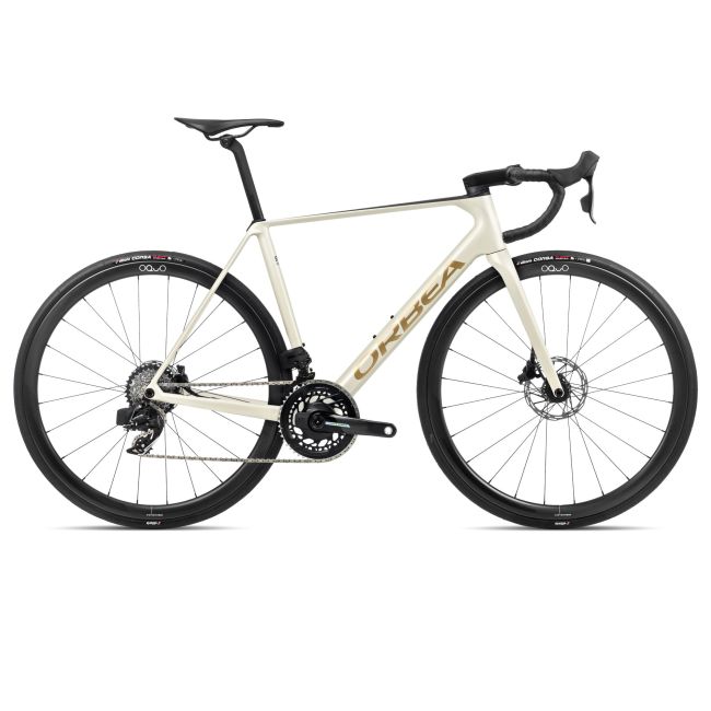Orbea ORCA M21eTEAM PWR Ivory White-Burgundy (Gloss)-Vulcano (Matt) - măsura 53 - bicicletă șosea racing