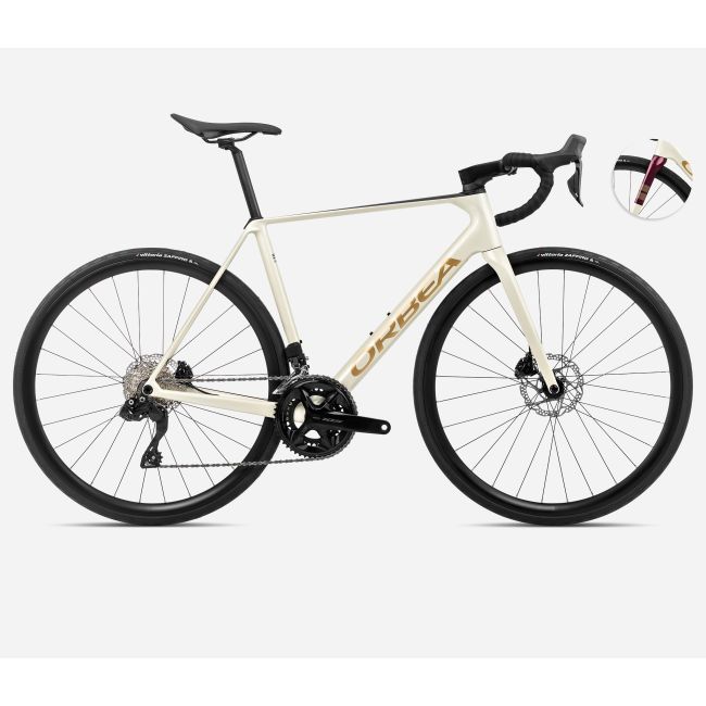 Orbea ORCA M30i Ivory White-Burgundy (Gloss)-Vulcano (Matt) - măsura 51 - bicicletă șosea racing