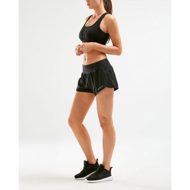 2XU - Pantaloni scurti de alergare pentru femei XVENT 4; Free Short - negru