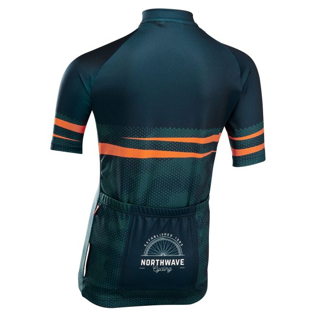 Northwave - tricou ciclism cu maneca scurta pentru copii Origin Junior - bleumarin portocaliu