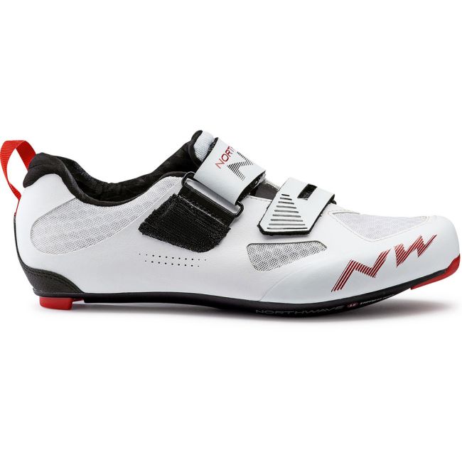 Northwave Tribute 2 Carbon - pantofi pentru ciclism sosea si triatlon - alb negru rosu
