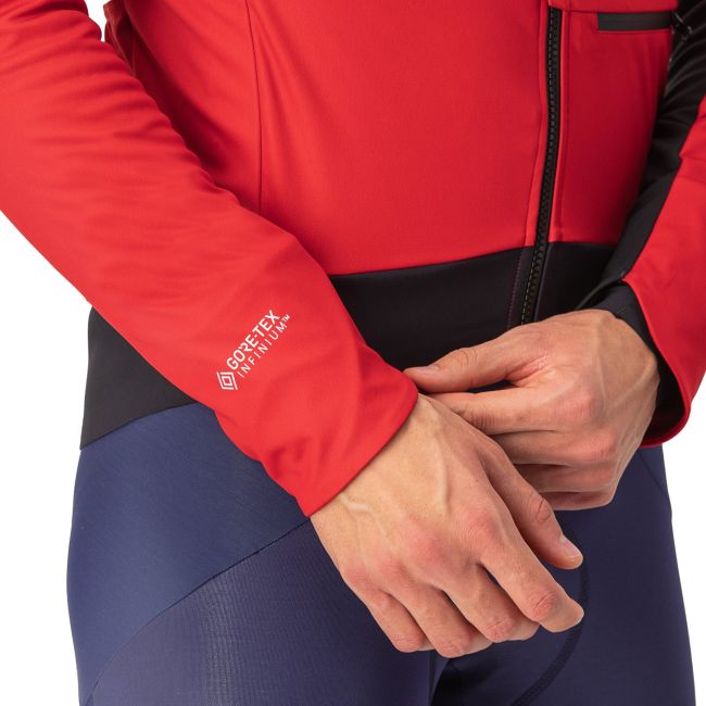 Castelli - Jacheta ciclism vreme rece sau iarna,  Alpha Doppio RoS Jacket - rosu negru
