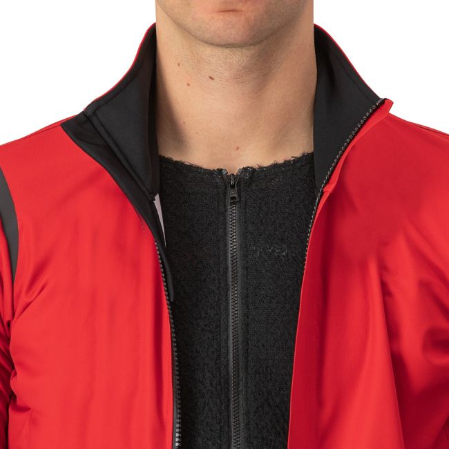 Castelli - Jacheta ciclism vreme rece sau iarna,  Alpha Doppio RoS Jacket - rosu negru