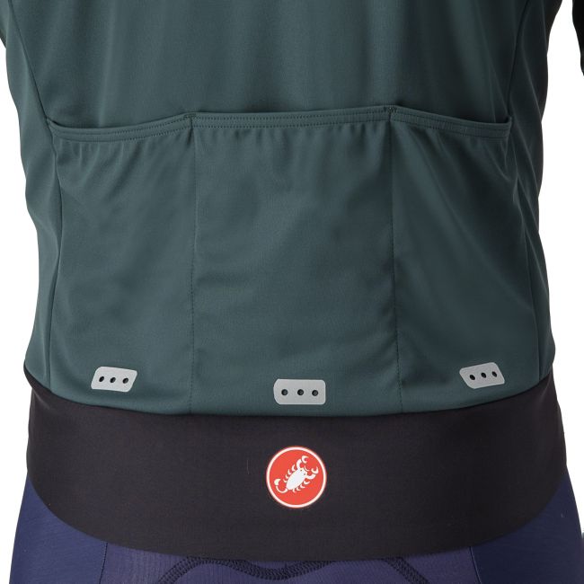 Castelli - Jacheta ciclism vreme rece sau iarna,  Alpha Doppio RoS Jacket - verde inchis rover negru