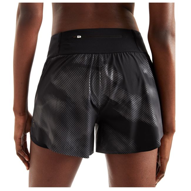 On - pantaloni scurti pentru femei Running W Shorts Lumos - negru reflectorizant