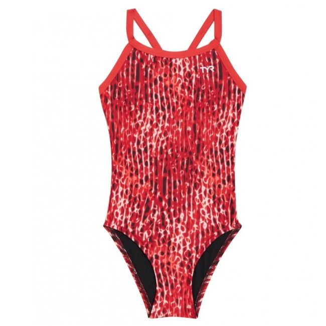 TYR - costum baie intreg pentru femei - Atolla Diamondfit - rosu multicolor