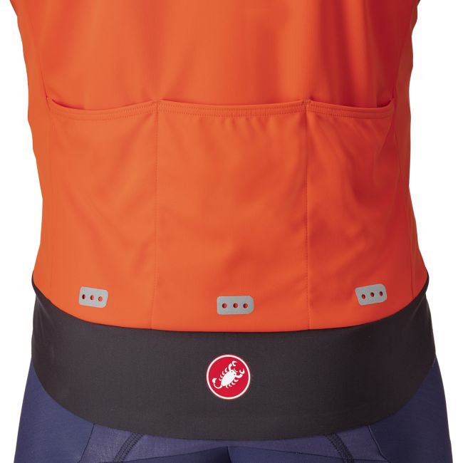 Castelli - Jacheta ciclism vreme rece sau iarna,  Alpha Doppio RoS Jacket - portocaliu negru