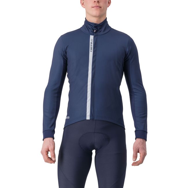 Castelli - Jacheta ciclism vreme rece sau iarna, Entrata Jacket - albastru belgian gri reflect