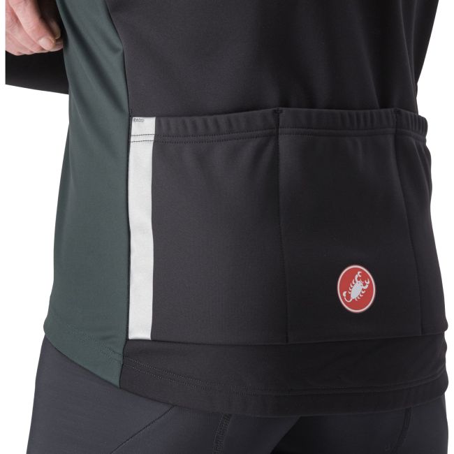 Castelli - Jacheta ciclism vreme rece sau iarna, Entrata Jacket - verde inchis rover galben fluo
