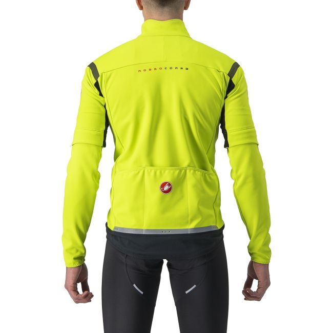 Castelli - Jacheta ciclism vreme rece sau iarna Perfetto RoS Convertible Jacket - galben fluo