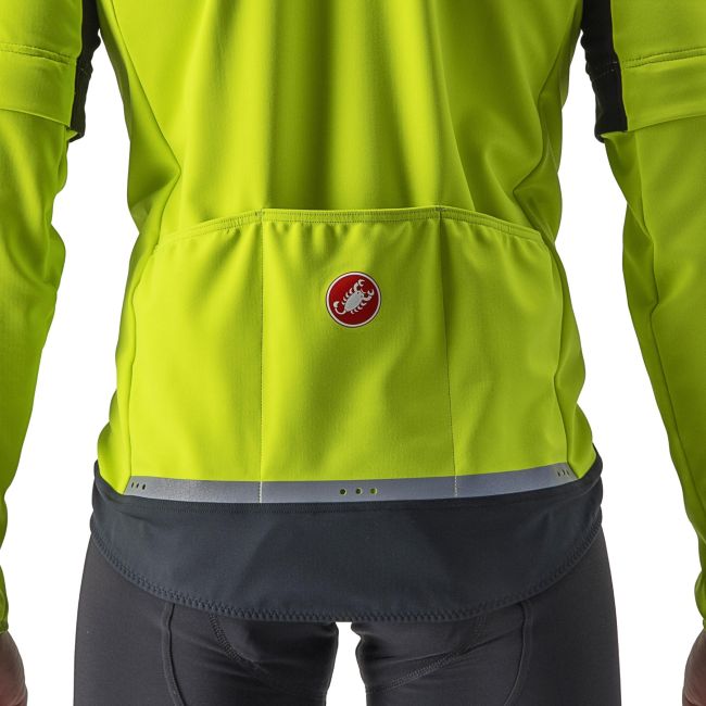Castelli - Jacheta ciclism vreme rece sau iarna Perfetto RoS Convertible Jacket - galben fluo