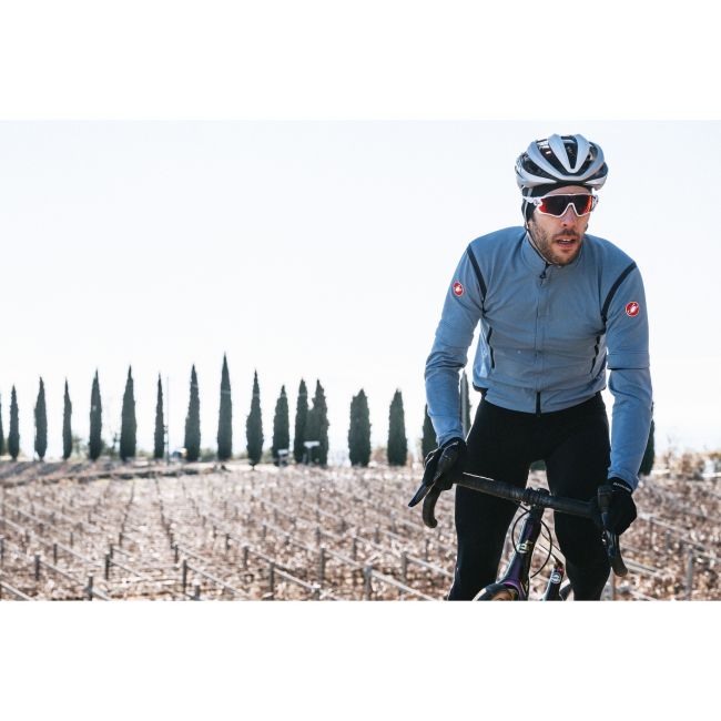 Castelli - Jacheta ciclism vreme rece sau iarna Perfetto RoS Convertible Jacket - portocaliu gri inchis