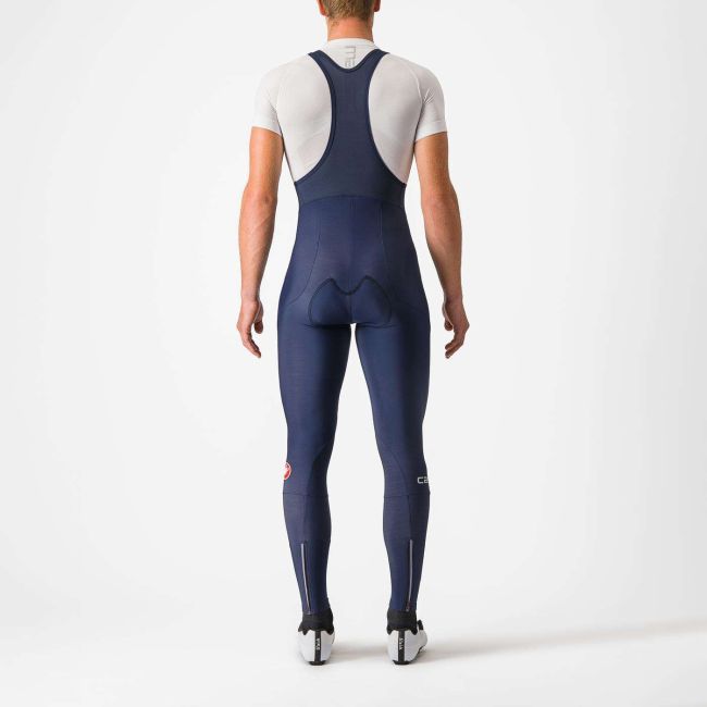 Castelli - pantaloni lungi ciclism pentru barbati cu bretele Entrata bibtights - albastru belgian