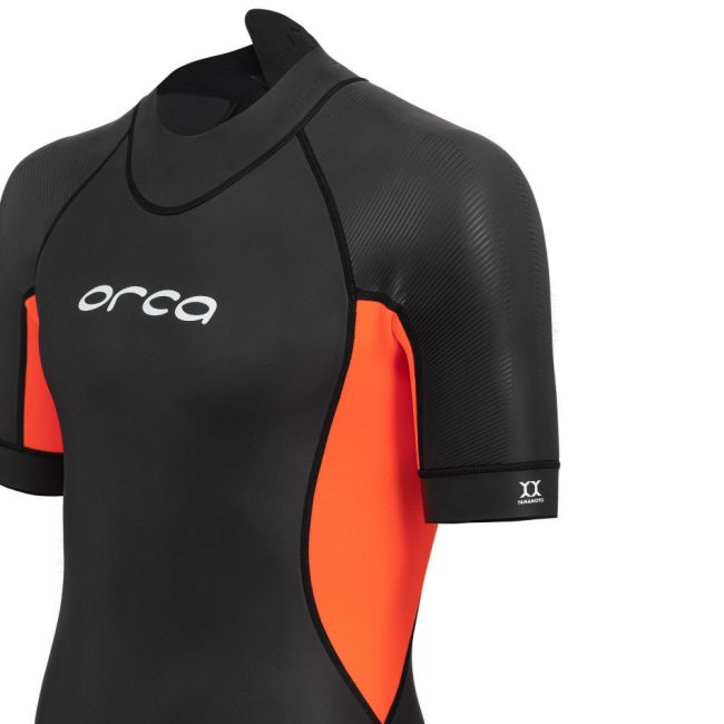 Orca - costum neopren ape deschise pentru barbati maneca scurta Vitalis OW Shorty - negru portocaliu