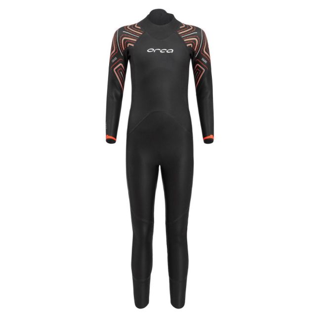 Orca - costum neopren ape deschise pentru copii Junior OpenWater Zeal Squad wetsuit - negru dungi portocalii
