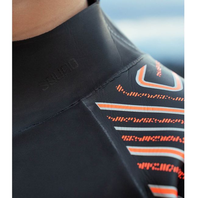 Orca - costum neopren ape deschise pentru copii Junior OpenWater Zeal Squad wetsuit - negru dungi portocalii