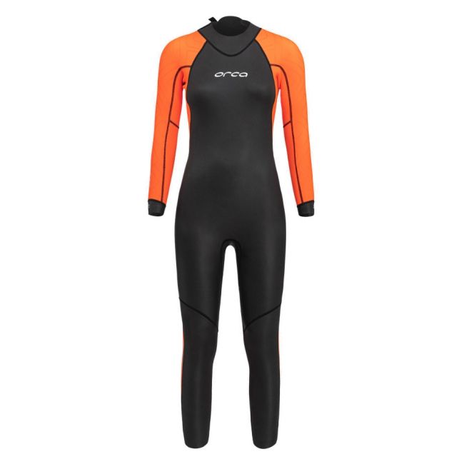 Orca - costum neopren ape deschise pentru femei vizibilitate sporita W Vitalis OpenWater HI VIS wetsuit - negru portocaliu