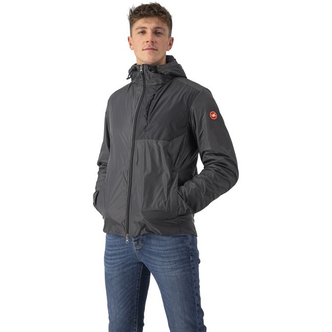 Castelli - Jacheta ciclism cu puf vreme rece sau iarna, Riscalda Jacket - gri inchis