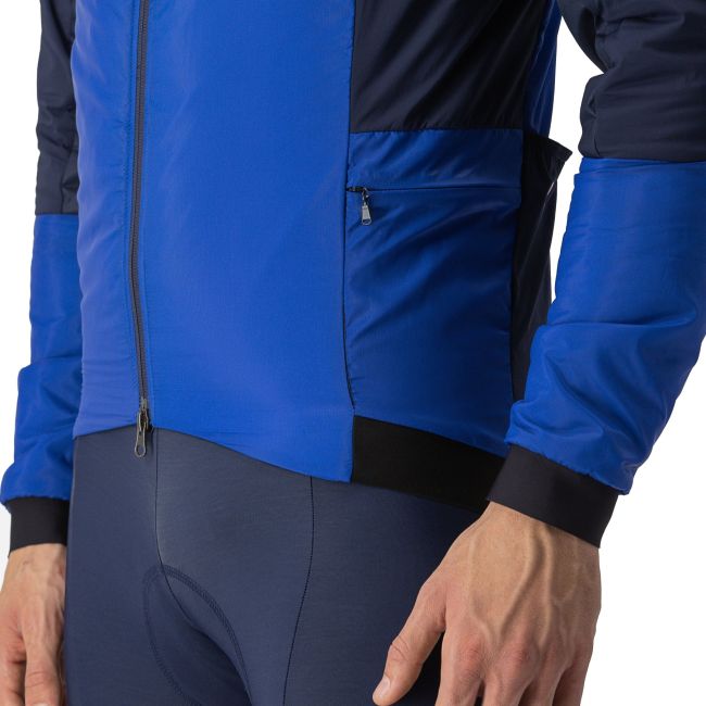 Castelli - Jacheta ciclism vreme rece sau iarna, Fly Thermal Jacket - albastru intens vivid albastru belgian