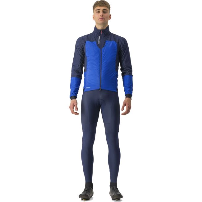 Castelli - Jacheta ciclism vreme rece sau iarna, Fly Thermal Jacket - albastru intens vivid albastru belgian