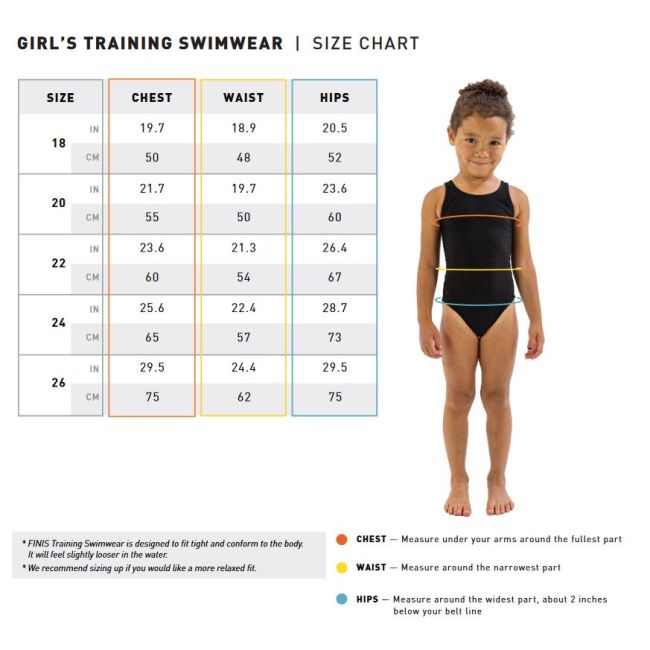 Finis - Costum de baie intreg Fete Bladeback - negru